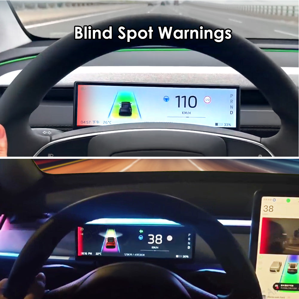 Schermo cruscotto con videocamera anteriore supporto a CarPlay e Android Auto - Tesla Model 3 e Model Y