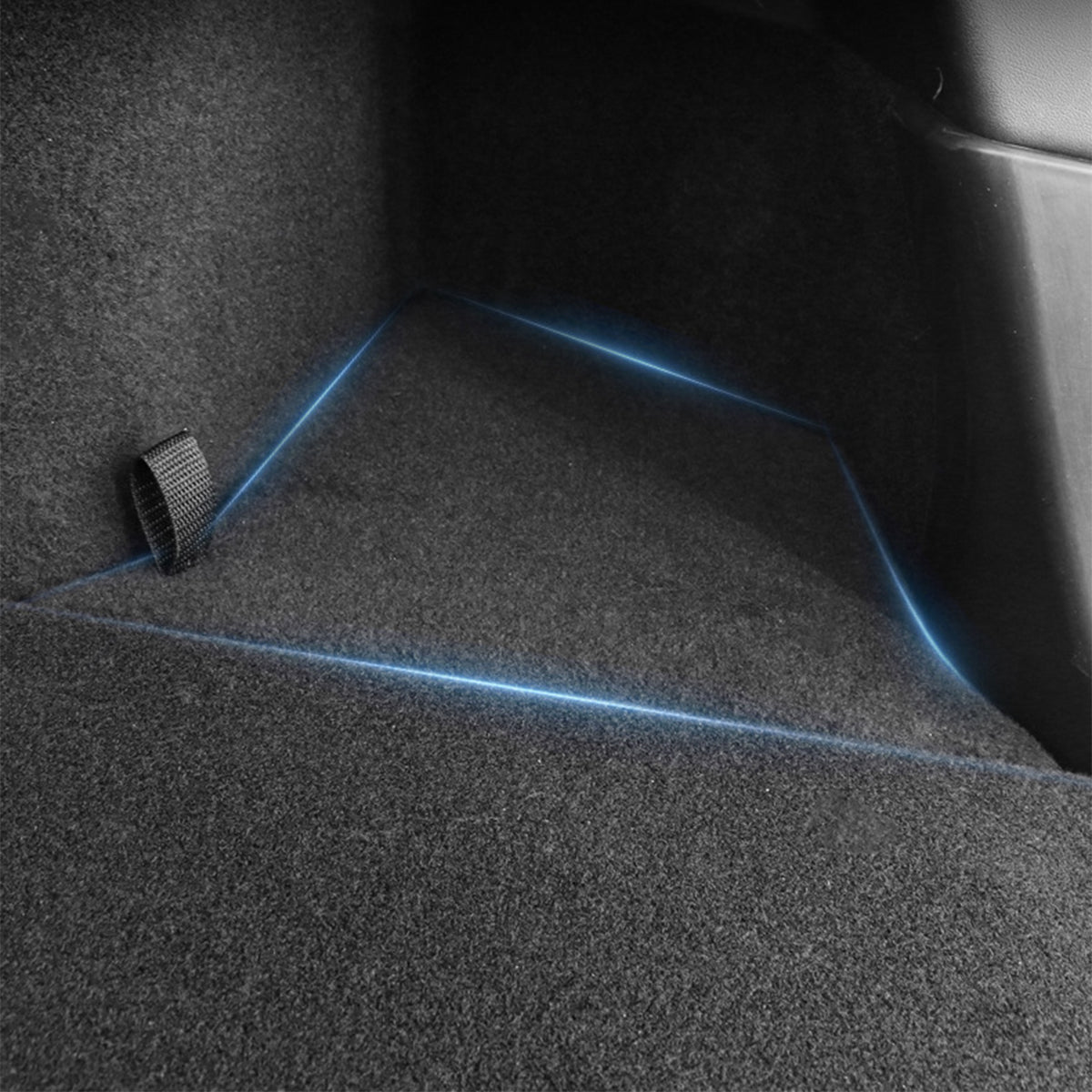 Porta oggetti laterali baule coperchio in moquette - Tesla Model Y