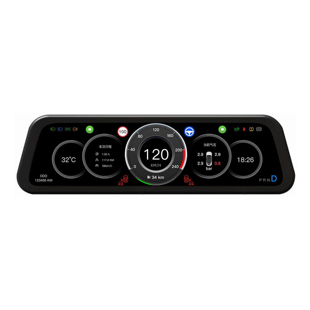Schermo cruscotto con videocamera anteriore supporto a CarPlay e Android Auto (Versione Elite) - Tesla Model 3 e Model Y