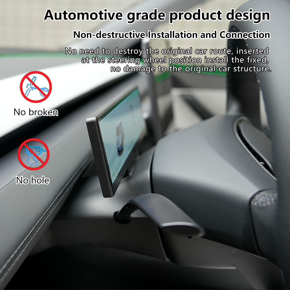 Schermo cruscotto con videocamera anteriore supporto a CarPlay e Android Auto - Tesla Model 3 e Model Y