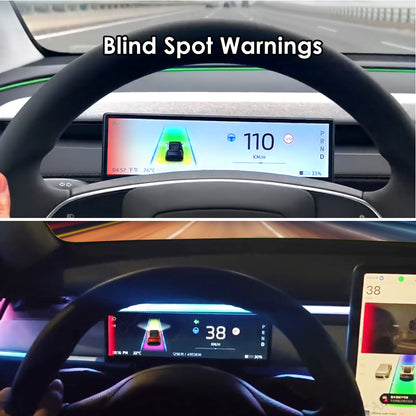 Schermo cruscotto con videocamera anteriore supporto a CarPlay e Android Auto - Tesla Model 3 e Model Y