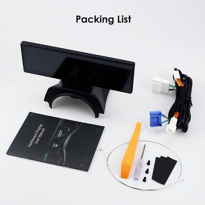 Schermo cruscotto con videocamera anteriore supporto a CarPlay e Android Auto - Tesla Model 3 e Model Y