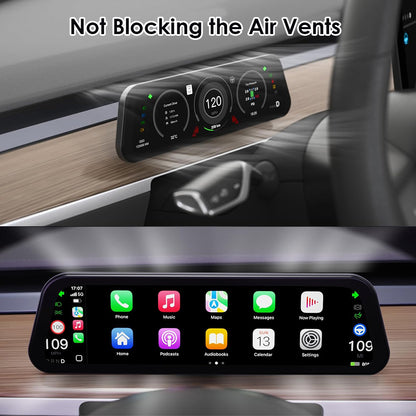 Schermo cruscotto con videocamera anteriore supporto a CarPlay e Android Auto (Versione Elite) - Tesla Model 3 e Model Y